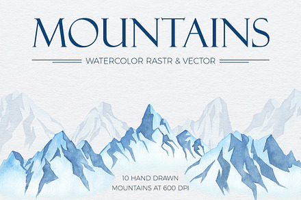Mountains Watercolor Set