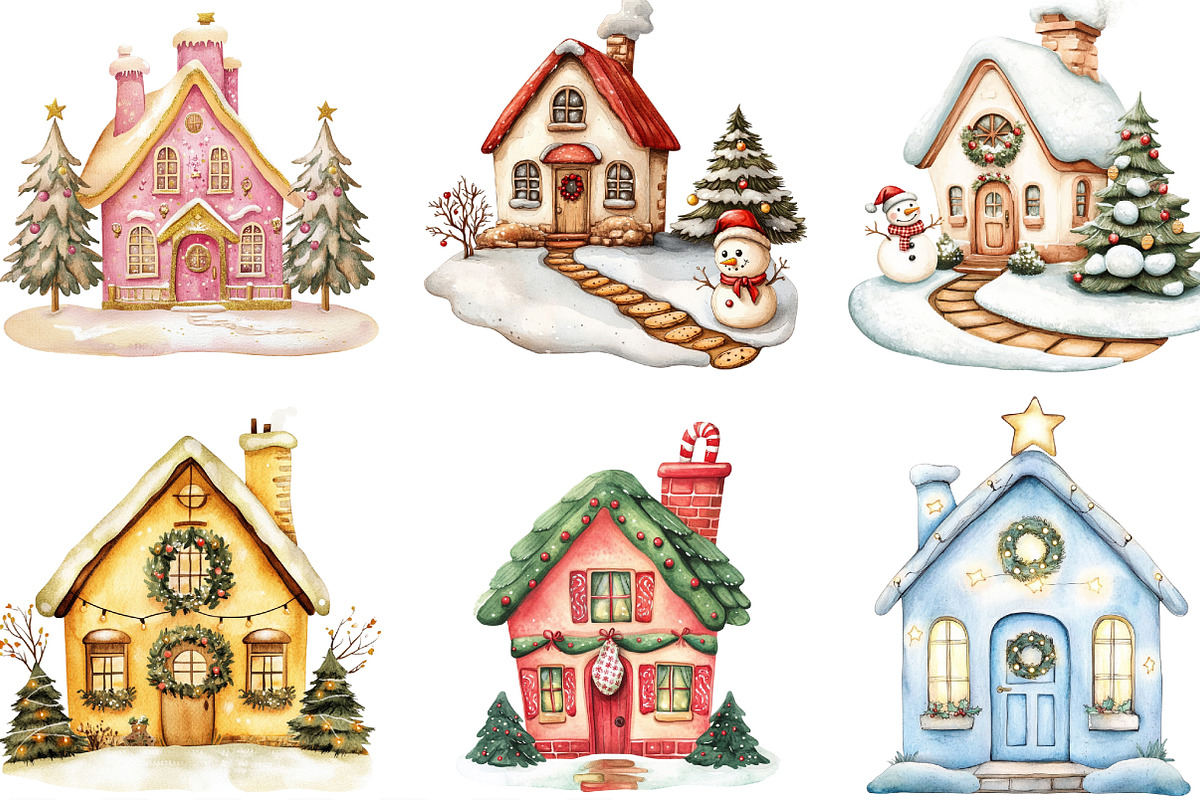Christmas Home Clipart Bundle, an Illustration by Designking (Photo 3 of 4)