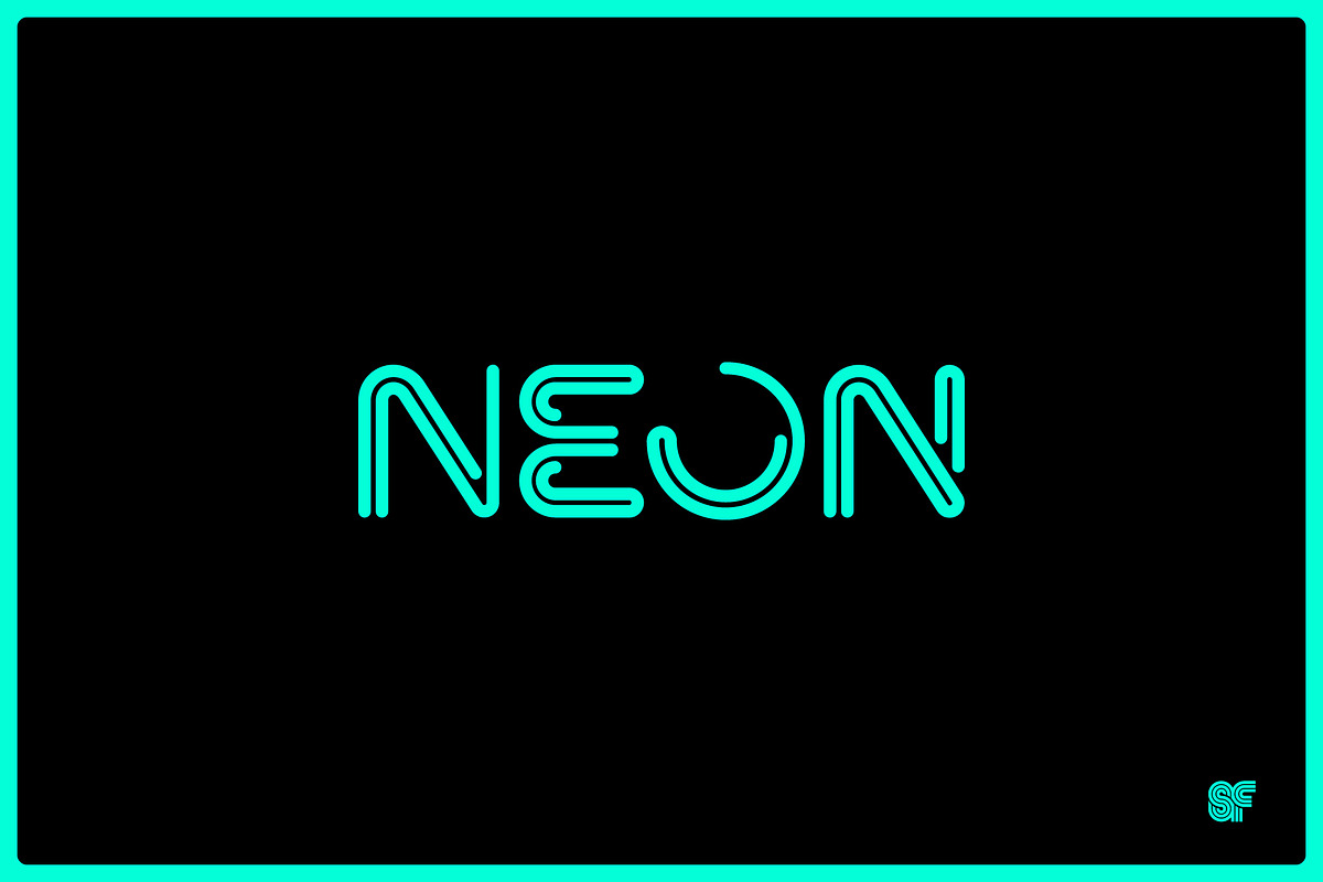 NEON | Display | 2 Styles | 1 Font, a Sans Serif Font by Superfried Font Shop (Photo 1 of 8)