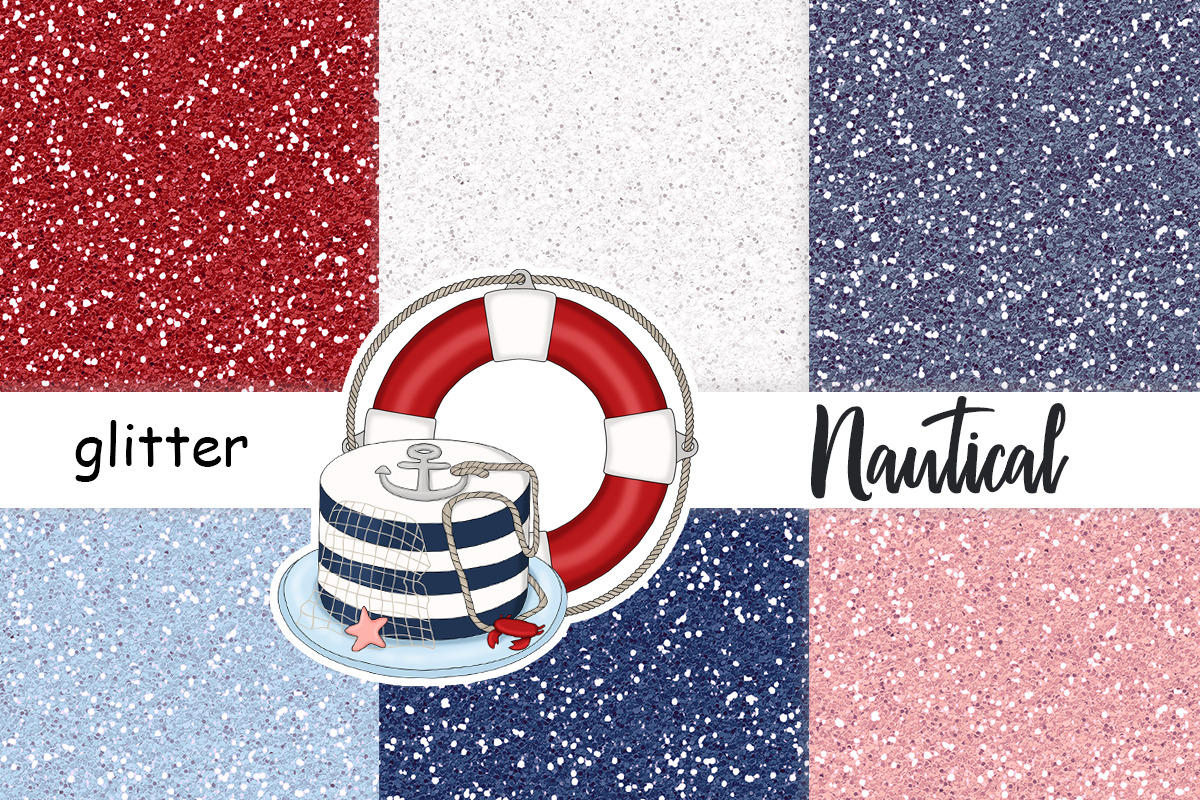Nautical Glitter Paper, a Texture Graphic by GlamArtZhanna (Photo 3 of 3)
