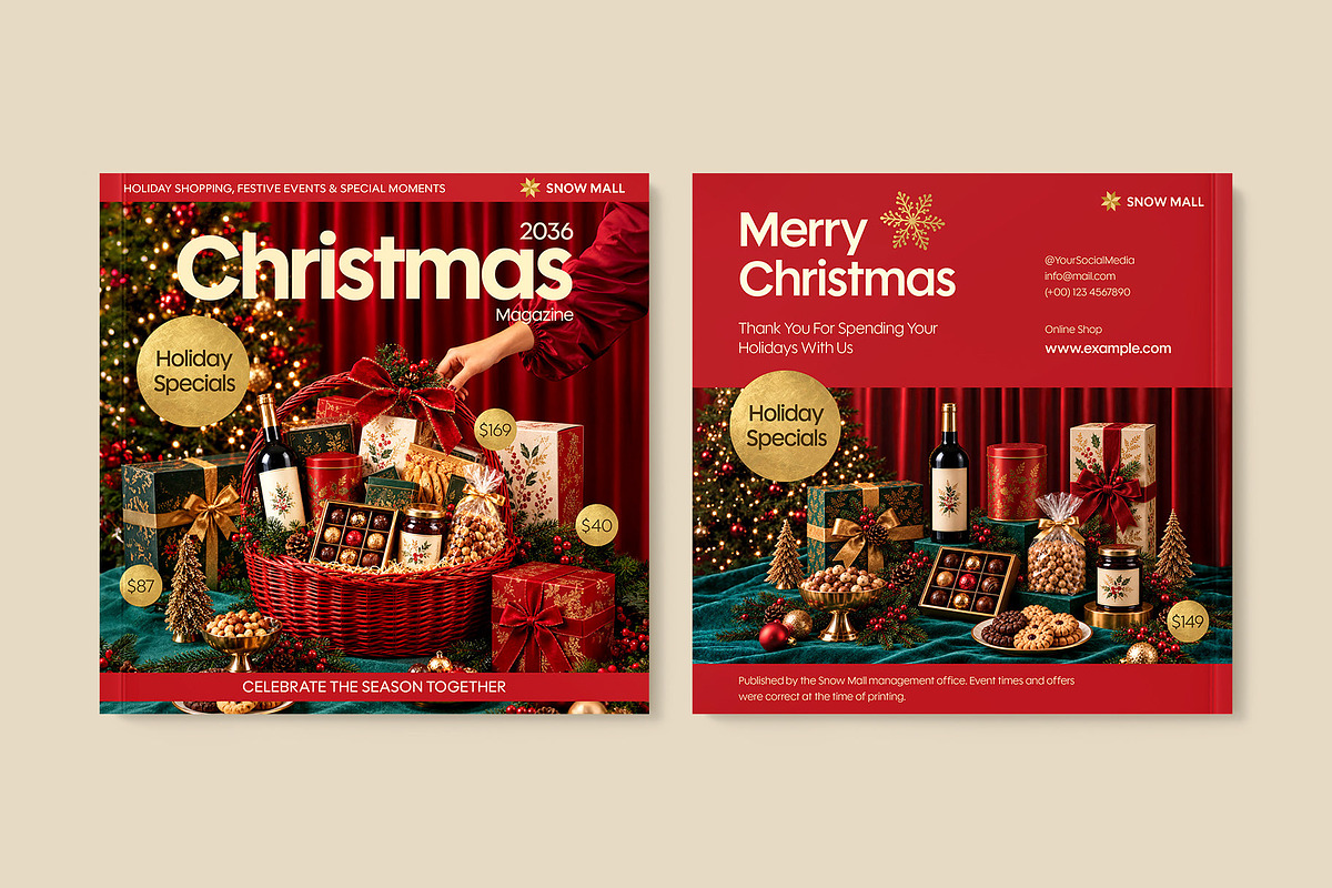 Christmas Magazine Template, a Magazine Template by BrandPacks (Photo 3 of 4)