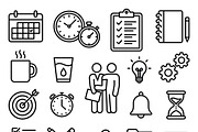 42 Daily Planning Icon Set, an Outline Icon by adenpinkstore (Thumbnail 1 of 14)
