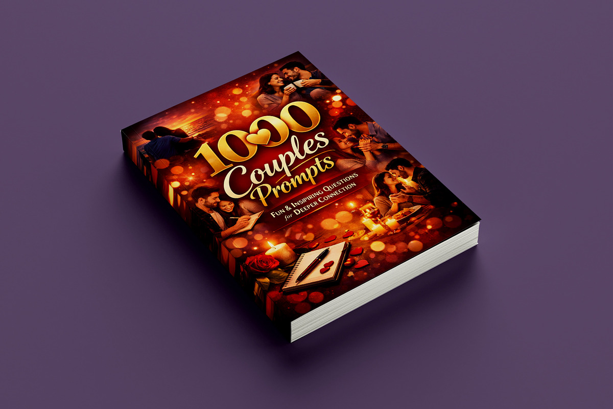 1000 Couples Prompts Book Canva, a Stationery Template by Mustafiz (Photo 2 of 8)