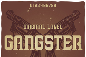 Vintage Label Typeface Gangster