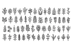 Doodle Style Different Herbs Icons, an Object Illustration by LadadikArt