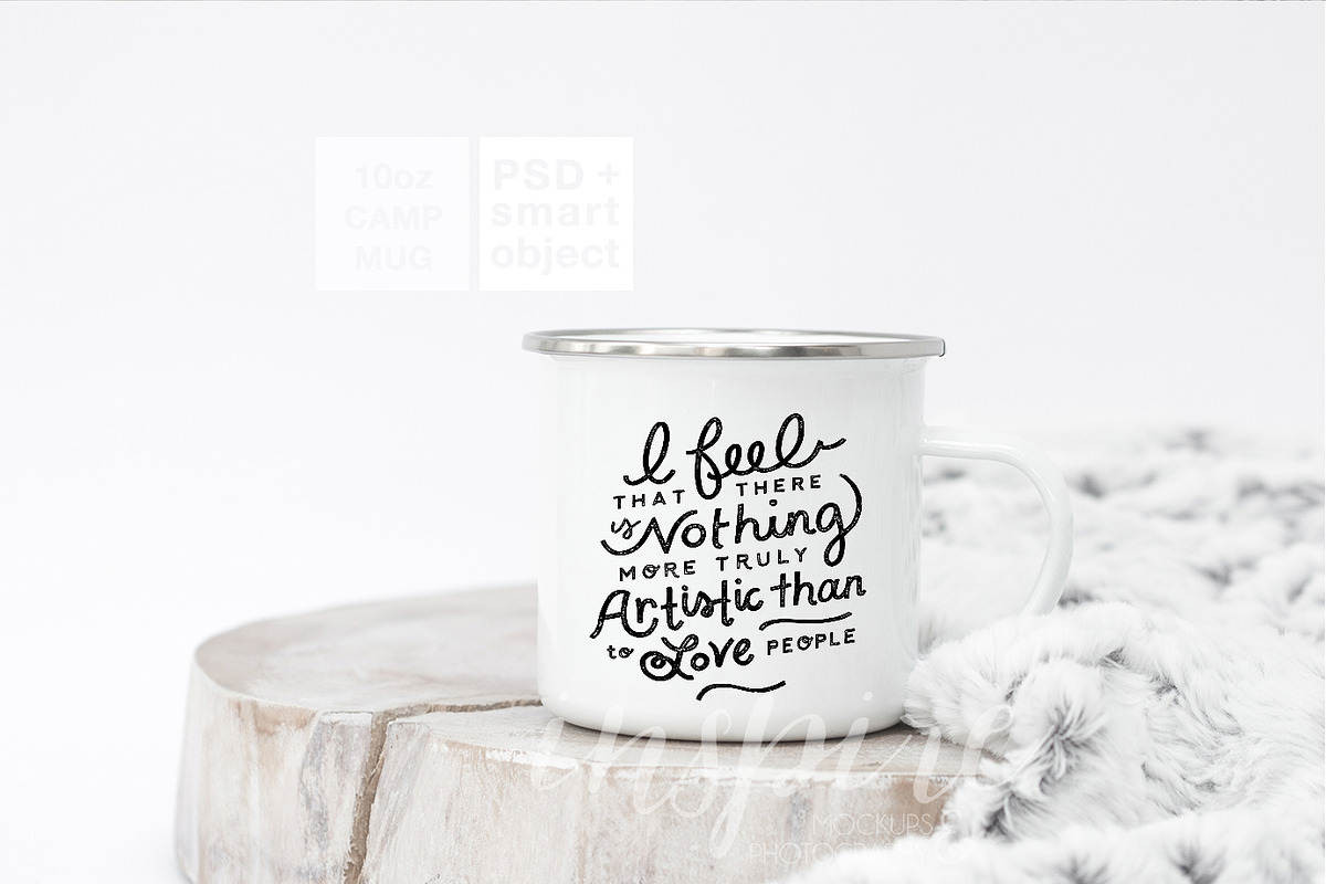 10oz Enamel Mug Nordic Mockup PSD, a Cups & Container Mockup by Inspire Mockups (Photo 3 of 4)