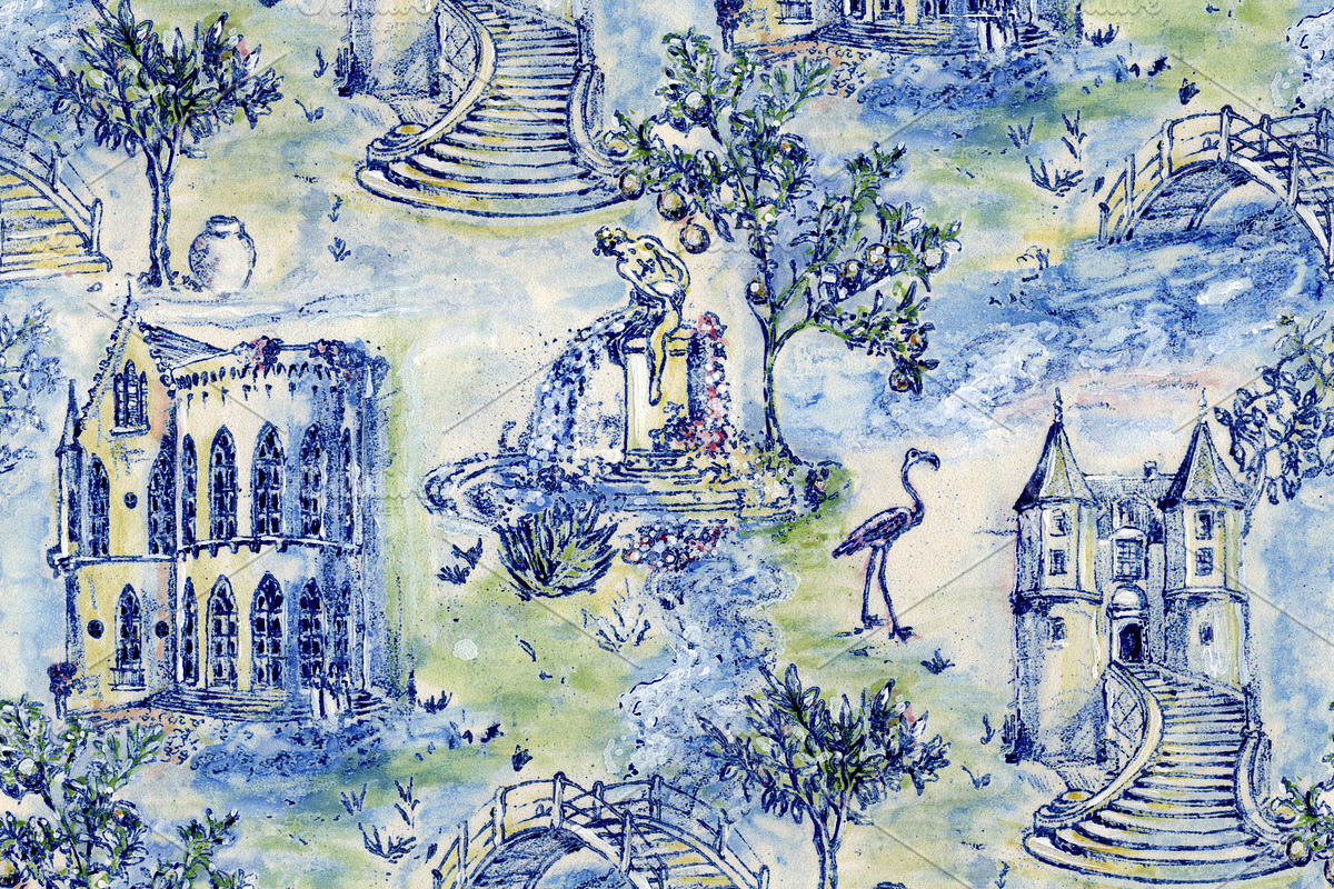 Fantasy Castle pattern, a Pattern Graphic by YvY (Photo 3 of 4)