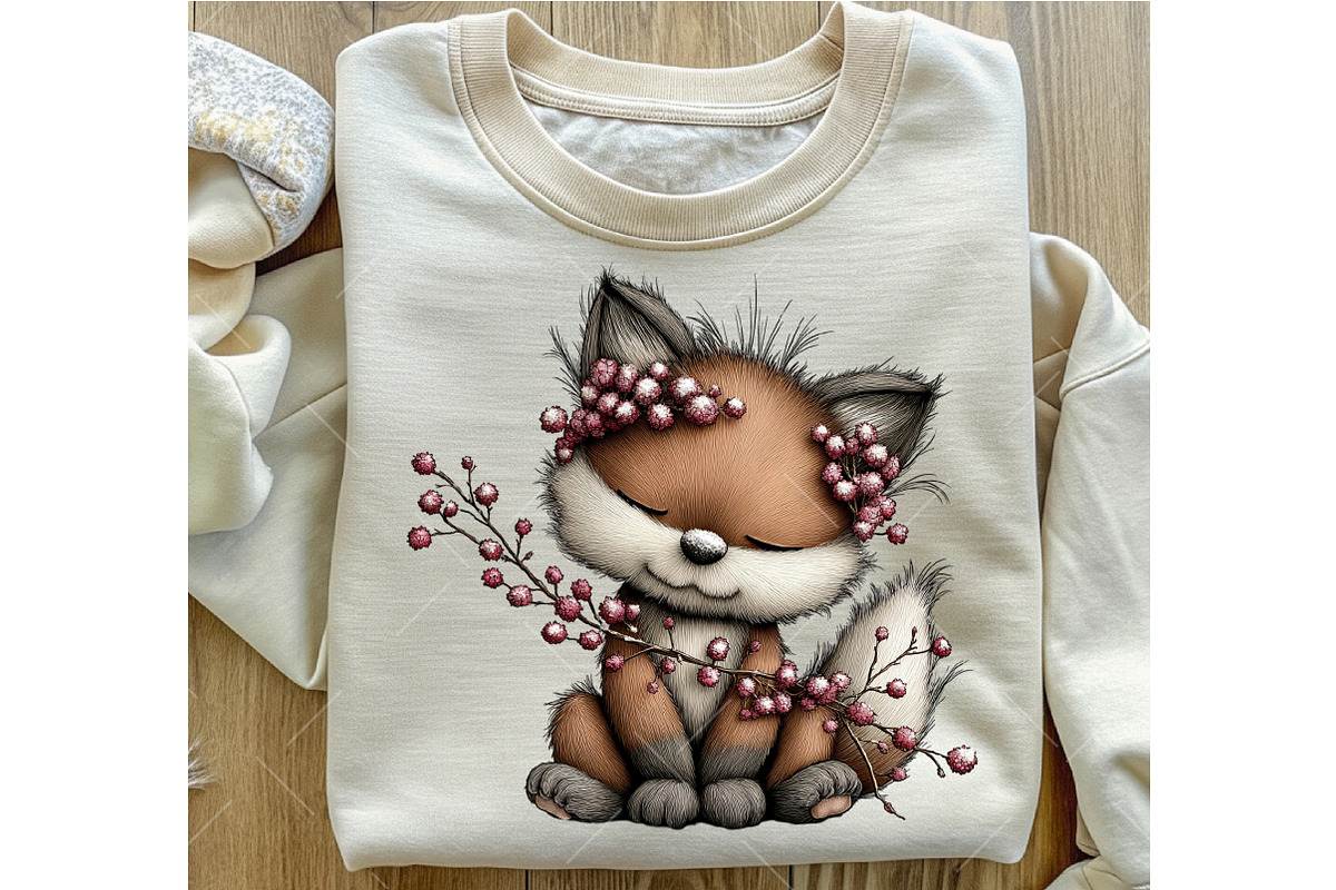 Christmas Whimsical Fox Clipart, an Illustration by OK Design (Photo 6 of 6)