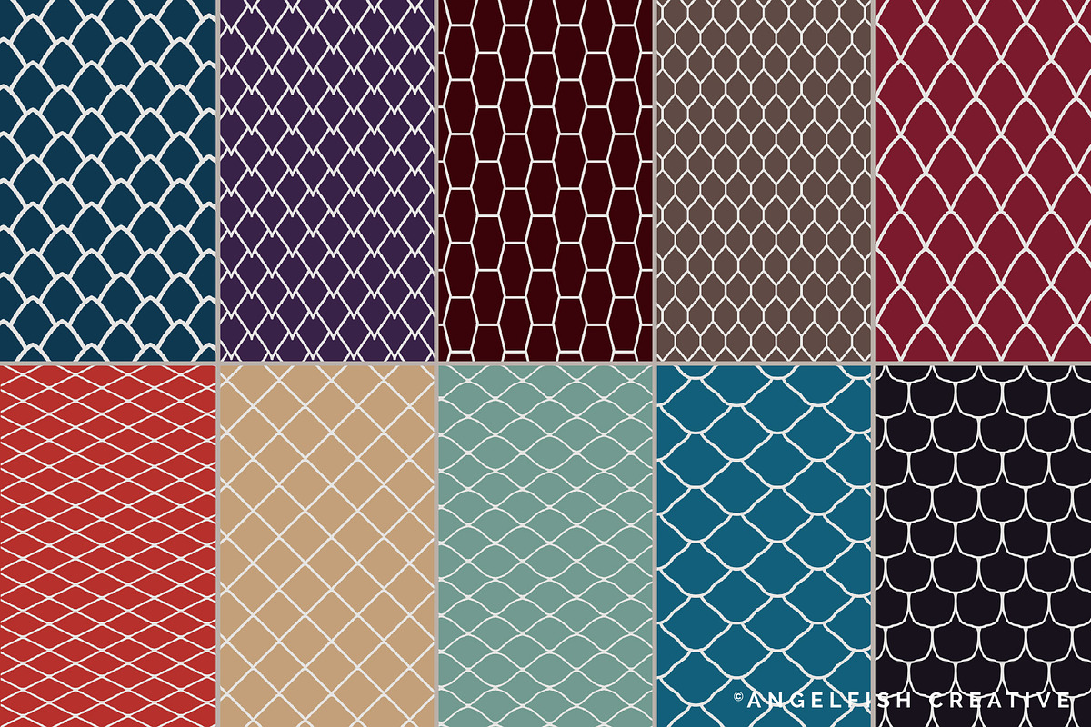 Scale Pattern Brushes for Procreate, a Brush Add-On by AngelfishCreative (Photo 6 of 12)