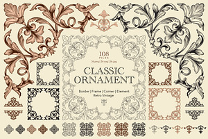 Ornamental frame and border SVG