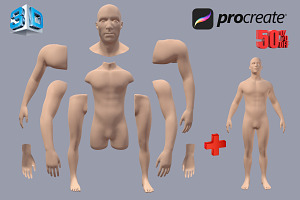 3D Model Male For Procreate App