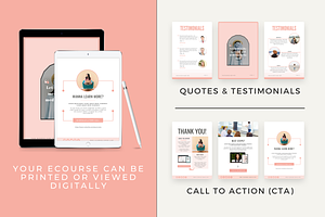 Ebook Creator Canva Template - Pink