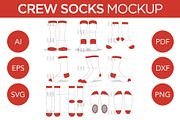 Crew Socks - Template Mockup, an Apparel Mockup by Mark Anthony Media (Thumbnail 1 of 4)