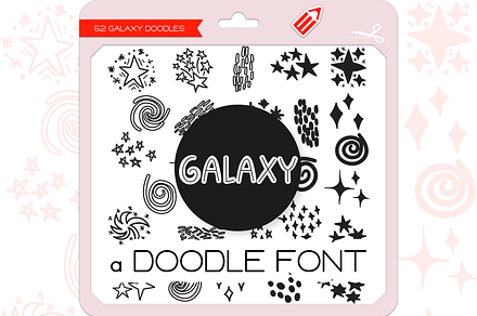 Galaxy Doodles - Dingbats Font, a Symbol Font by WADLEN