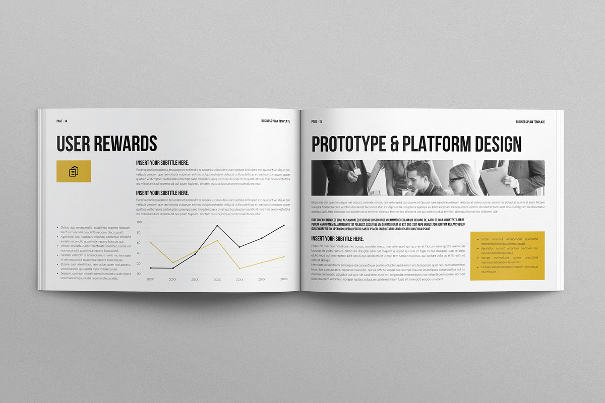 Business Plan Template Landscape, a Brochure Template by E-Type (Photo 6 of 8)