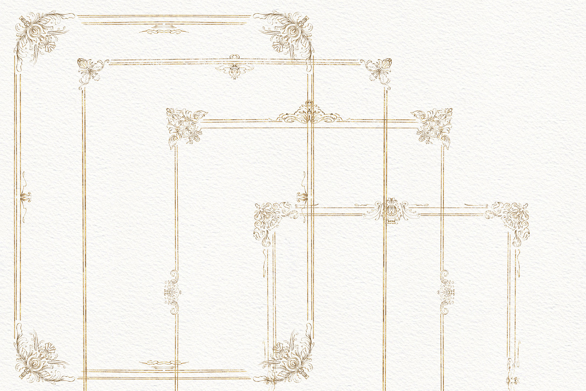 Vintage Gold French Ornamental Set, a Decorative Illustration by AlenaVlasko stock Market (Photo 5 of 9)