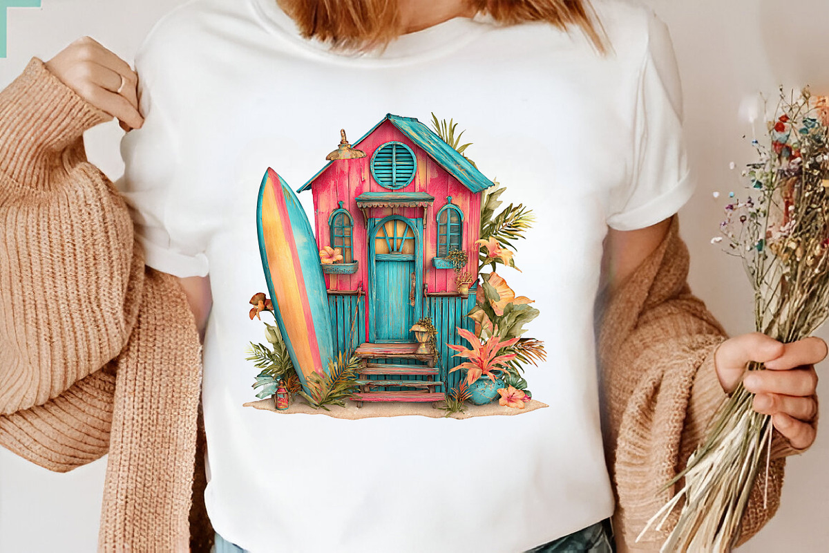 Beach Huts Summer Clipart Bundle., an Illustration by SVGArt (Photo 9 of 9)