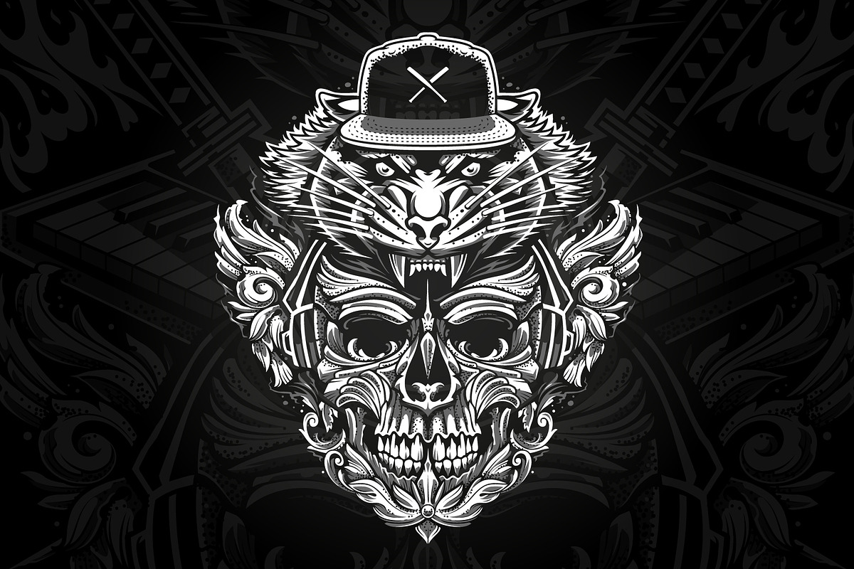 Brutal Musical Print Design | Vector, a Decorative Illustration by Vecster (Photo 5 of 6)