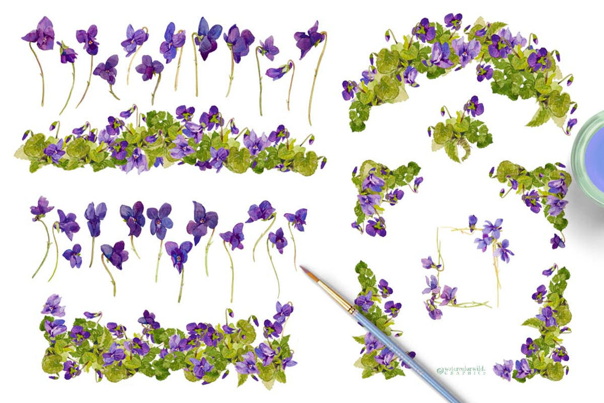 Sweet Violets, an Illustration by watercolorwild.graphics (Photo 6 of 8)