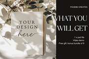 Leaf Shadow 5x7 Mockup – PSD Templat, a Mockup by PhoebeCreates (Thumbnail 2 of 5)