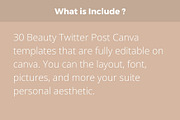 Beauty Twitter Post Canva Templates, a Templates & Theme by BoontenStudio (Thumbnail 5 of 6)