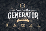 Logo Maker | Retro Emblem Generator, a Branding & Logo Template by Vecster (Thumbnail 1 of 10)