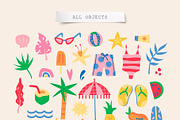 Summer Vibe | Clipart + patterns, an Illustration by katieromanoff_art (Thumbnail 3 of 19)