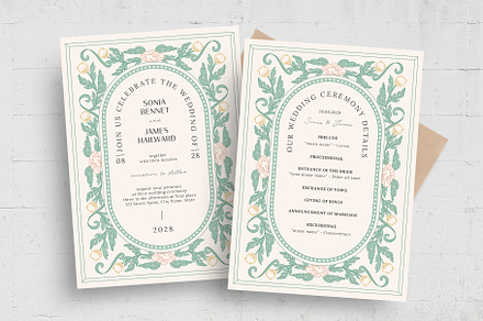 Art Nouveau Frame Invitation Card, an Invitation Template by BrandPacks