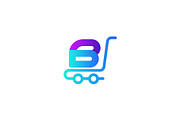 Shopping cart with B letter logo, a Branding & Logo Template by Design Store (Thumbnail 1 of 2)