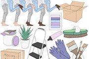 Moving Clipart, an Object Illustration by GlamArtZhanna (Thumbnail 3 of 5)