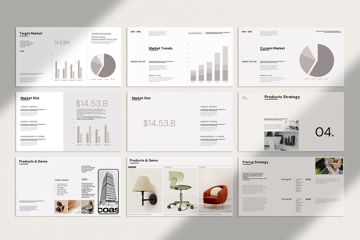 Minimal Business Plan Presentation, a Presentation Template by Studio Industry (Photo 7 of 16)