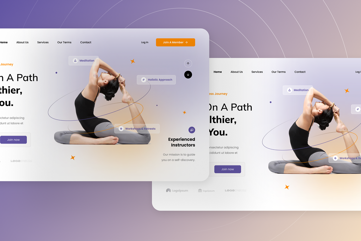 Bllissful - Yoga Place Hero Header, an UI Kit Template by Annora Studio (Photo 3 of 3)