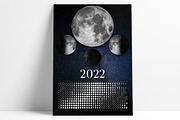 Moon Calendar 2022 Real, a Stationery Template by land art (Thumbnail 2 of 4)