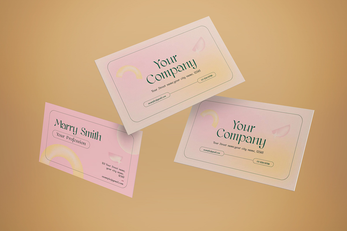 Aesthetic Business Cards, a Business Card Template by graphicook (Photo 1 of 3)