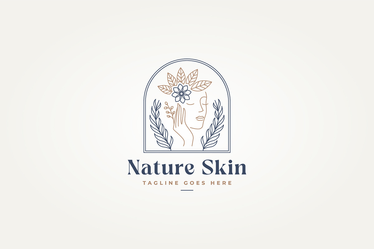natural beauty skin line art logo, a Branding & Logo Template by Blazybone (Photo 1 of 2)
