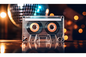 A stylish depiction of a cassette, a Background Photo by Igor Tichonow