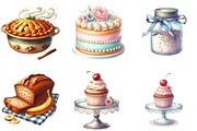 Vintage Baking Sublimation Clipart, a Seasonal Illustration by DreamArtGraphic (Thumbnail 2 of 4)