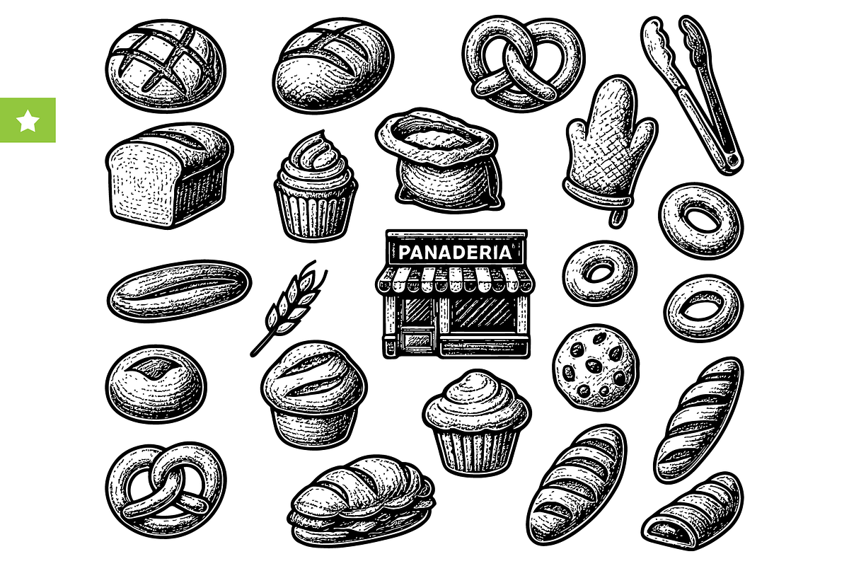 Bakery Bread & Pastry Set, an Object Graphic by RT Studio (Photo 1 of 4)