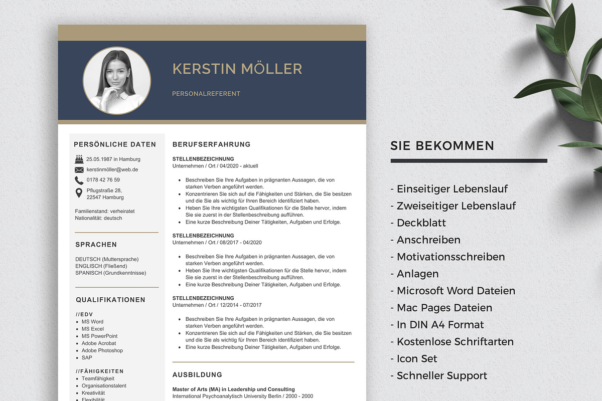 Lebenslauf Vorlage / Resume Template, a Resume Template by Klamp Studio (Photo 9 of 10)