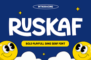 Ruskaf - Playful Sans Font, a Sans Serif Font by RagamKata (Thumbnail 1 of 10)