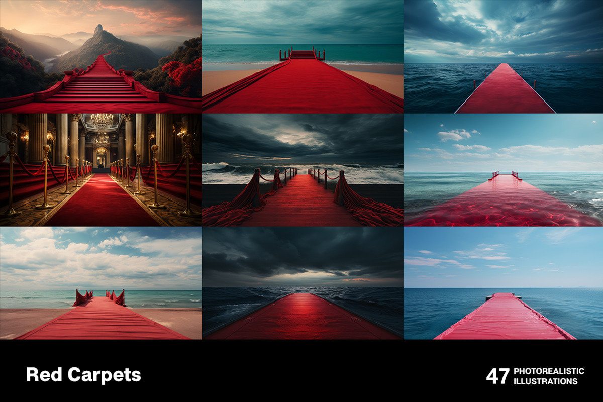 Red Carpets. 47 images, a Decorative Illustration by Handmadefont (Photo 6 of 12)