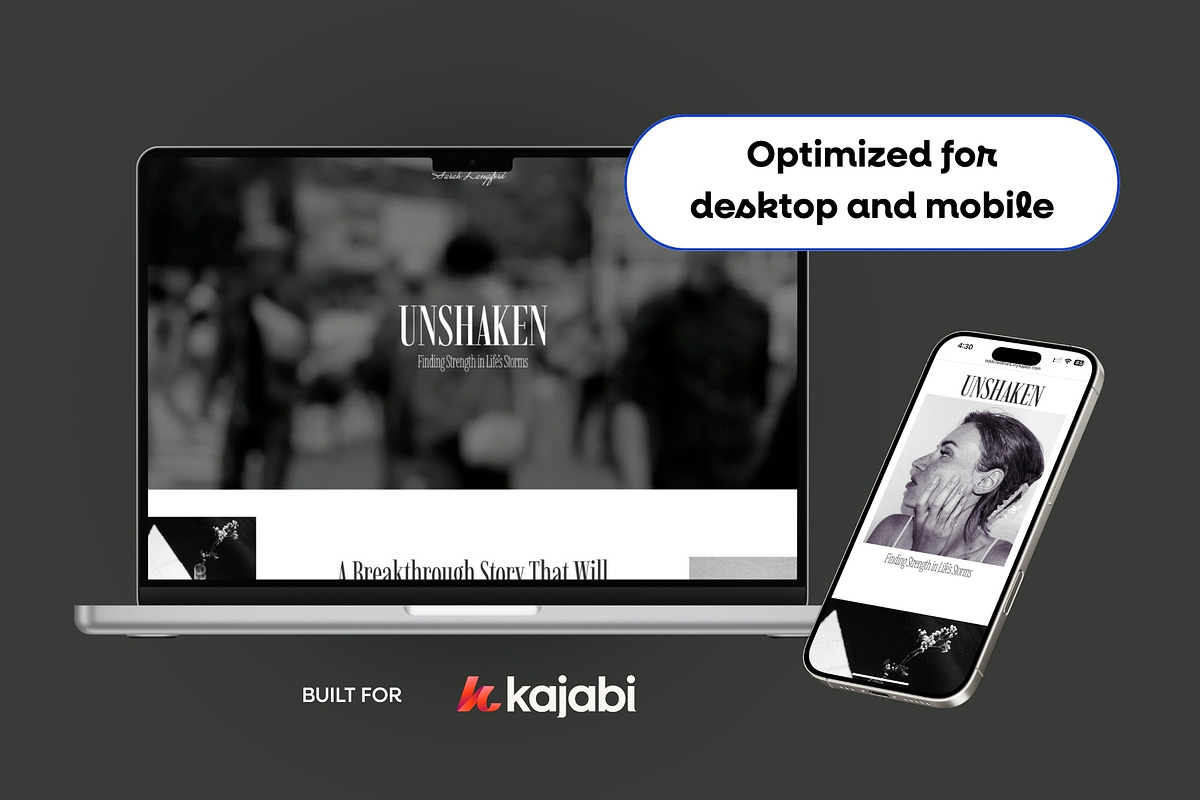 Brooklyn Kajabi Sales Page Template, a Landing Page Template by Odd Creatives (Photo 2 of 6)