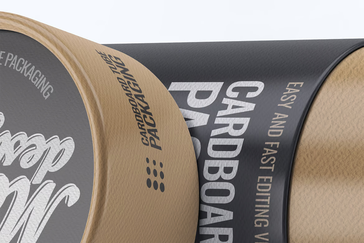 Cardboard Tube Packaging Mock-Up, a Packaging Mockup by Se٧enStudio (Photo 7 of 8)
