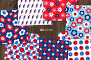 4th Of July Retro Smiley Faces, a Pattern Graphic by PolpoDesign (Thumbnail 3 of 3)