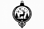 Christmas Laser Cut Ornament Bundle, a Graphic by musafir_fashion (Thumbnail 11 of 16)