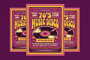 70's Music Disco Flyer, a Flyer Template by Muhamad Iqbal hidayat (Thumbnail 1 of 4)
