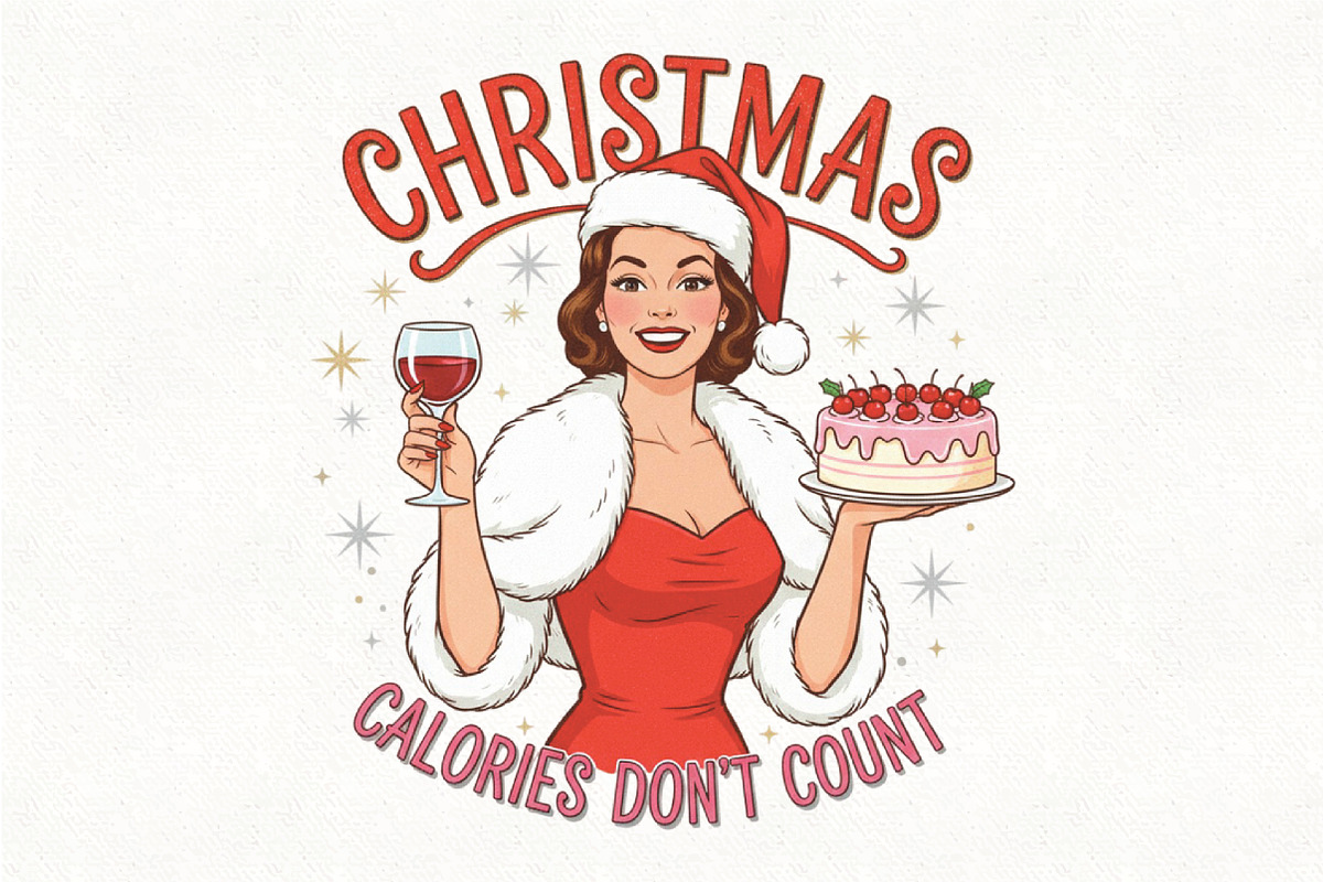 Retro Girl Christmas PNG Shirt Girl, an Illustration by CraftArtStudio (Photo 1 of 4)
