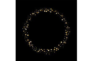 Golden serpentine stars frame, an Object Illustration by Quarta