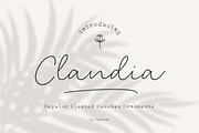 Clandia Monoline Script & Ornaments, a Script Font by Typebae (Thumbnail 1 of 12)