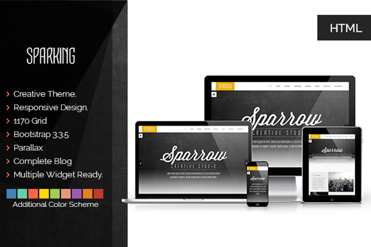 Sparking | Creative Landing Template, a HTML Template by PixelCoder